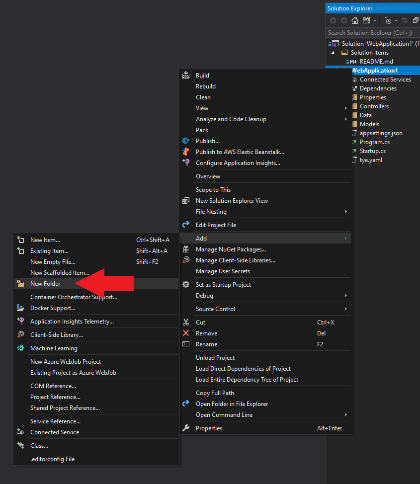 Create a new project folder